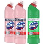 Domestos Çamaşır Suyu Dağ Esintisi 750 ml X1 + Domestos Çamaşır Suyu Beyaz Sabun Ferahlığı 750 ml X2 - 2,25 lt