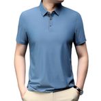 DomiGe Erkek Polo Gömlek - Şık Yaz İş Günlük Kısa Kollu Golf Gömlek, mavi (Sky Blue), XL