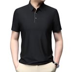 DomiGe Erkek Polo Gömlek - Şık Yaz İş Günlük Kısa Kollu Golf Gömlek, siyah, 4XL