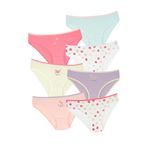 DomiKids Kız Çocuk Pamuklu Külot 7'Li Paket (Asorti, 5-6 YAŞ)