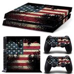 DOMILINA PS4 Kaplama Seti Vinil Çıkartma Playstation 4 Konsol Dualshock 2 Kumandaları için - Amerika Birleşik Devletleri Bayrağı