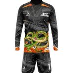 Domin Spor Çocuk Kaleci Forması Kaleci Kazağı Maç Forması Futbol Forması Kids Goalkeeper Jersey Gk - 8 - 9 Yaş - 0-Siyah