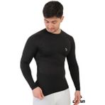 Domin Spor Erkek Siyah Uzun Kollu Compression Fitness Gym Body Tshirt - XL