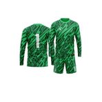 DOMİN SPOR Erkek Uzun Kollu Yeşil Nefes Alabilen Kaleci Forması Ve Şortu Goalkeeper Jersey Gk Dmnf5587 Yeşil 11-12 Yaş