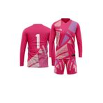 DOMİN SPOR Kaleci Forması Kaleci Kazağı Maç Forması Futbol Forması Goalkeeper Jersey Forma Ve Şort Pembe M