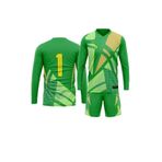 DOMİN SPOR Kaleci Forması Kaleci Kazağı Maç Forması Futbol Forması Goalkeeper Jersey Forma Ve Şort YEŞİL S