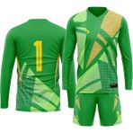 Domin Spor Kaleci Forması Kaleci Kazağı Maç Forması Futbol Forması Goalkeeper Jersey Forma ve Şort - Yeşil