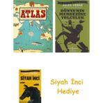 Domingo Yayınevi Atlas (Ciltli): Kıtalar, Denizler ve Kültürler Arası Yolculuk Rehberi + Dünyanın Merkezine Yolculuk + Siyah Inci Hediye - Hayır