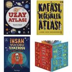 Domingo Yayınevi Uzay Atlasi + Kafasi Degisikler Atlasi + Insan Vucudu Tiatrosu + Yeralti Sualti =(4 Kitap)