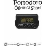 Dominic Pomodoro Öğrenci Saati - Kronometreli Ders Çalışma Saati - Dijital Masa Saati - Siyah