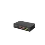 domiRobot HİİTACHI 4 PORT POE 2 UPLINK 10/100 MBPS 78W ETHERNET SWİTCH