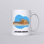 Domirus Aziz Mamas Manastırı Kupa - Kıbrıs Hediyelik Eşya - 1 Adet - Beyaz