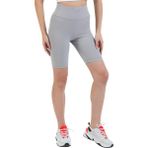 Domoda Açık Gri Yüksek Bel Toparlayıcı Kısa Şort Spor Fitilli Biker Tayt