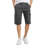 Domoda Slim Fit None Denim Yandan Cepli Esnek Kumaş Erkek Jean Kargo Şort Füme 36