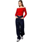 Domoda Toka Detaylı Bol Kesim Geniş Paça Rahat Baggy Jean Kot Salaş Kadın Pantolon @milano - 38 - Lacivert