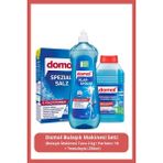 Domol Bulaşık Makinesi Seti: Bulaşık Makinesi Tuzu 2 Kg+ Parlatıcı 1lt + Temizleyici 250 ml