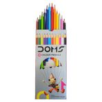 Doms 12 Renk Tam Boy Kuru Boya Seti + Kalemtraş