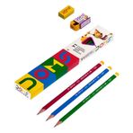 Doms Y1 12'li Kurşun Kalem + Silgi + Kalemtraş