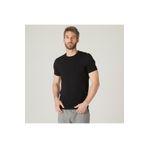 Domyos 500 Slim Fitness Hafif Antrenman Erkek Siyah Spor Tişörtü