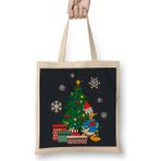Donald Duck Around The Christmas Tree Bez Çanta Uzun Saplı - Açık Bej - 40 X 40
