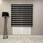Donatti Bambu Zebra Stor Güneşlik Perde Siyah - 40 x 200 cm