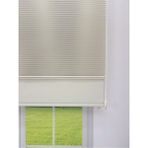 Donatti Perde Luna Serisi Açık Gri Tül Açık Gri Stor Perde %100 Blackout, Çift Mekanizmalı, Kolay Montaj - 130 x 260 cm - Ekru