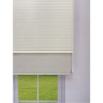 Donatti Perde Luna Serisi Beyaz Tül Açık Gri Stor Perde %100 Blackout, Çift Mekanizmalı, Kolay Montaj - 150 x 260 cm