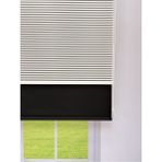 Donatti Perde Luna Serisi Beyaz Tül Siyah Stor Perde %100 Blackout, Çift Mekanizmalı, Kolay Montaj - 130 x 270 cm - Çok Renkli