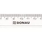 DONAU 7052001PL-00 cetvel, plastik/plastik, deformasyona karşı dayanıklı, yüksek kırılmaz, şekli bozulmaz, eğimli kenarlar, 20 cm şeffaf cam, okul, ofis, ev için