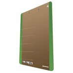 DONAU Life 2710001FSC-06 sıkıştırma tahtası, yazı tahtası, klipsli pano, A4 sert karton, metal klipsli, yuvarlatılmış köşeli, yeşil renkte, ofis, okul ve ev için ideal