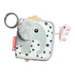 Done by Deer Activity Kitabı Elphee Gri - Duyusal Keşif ve Görsel Uyarım için Bez Bebek Kitabı - 3 Aylıktan İtibaren Oyuncak Bebek