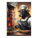 Döner Kesici Şef Boğa Modern Mdf Tablo