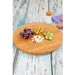Dönerli Lüx Bambu Sunum Tepsisi Pizza Tahtası 35 Cm