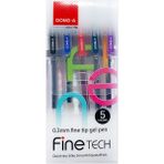 Dong-A Dong-A Finetech Iğne Uçlu Jel Mürekkepli Kalem Seti 0,3mm 5 Renk