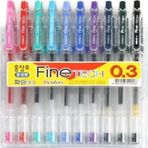Dong-A Finetech N 0.3 Mm İğne Uçlu Kalem 10 Renk Set