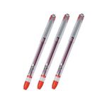DONG-A My Gel 0.5mm Kırmızı Ince Iğne Uçlu Jel Kalem 3 Adet (Kırmızı)