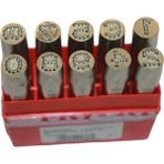 Dong-A Pryor PPDS10080 Premium El Numaratör Metal ve Ahşap İçin Zımba Takımı 8 mm Damga Harf Seti