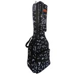 Donizetti Profesyonel Su Geçirmez 20 mm Pedli Gigbag Klasik Gitar Kılıfı Nota Desenli + Ahşap Pena Kolye