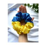 Donna Liberta Universal Ukrayna Bayrağı Saten Toka Simit Toka Scrunchie 163