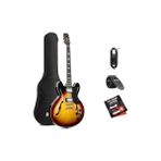 Donner DJP-1000 Semi-Hollow Elektro Gitar (Sunburst)