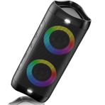 DONOW Işıklı Bluetooth Hoparlör, 30W Stereo Ses, Bass Boost, IPX5 Su Geçirmez, 20H Çalma Süresi, Dahili Mikrofonlu Taşınabilir Kablosuz Hoparlör, Parti, Ev, Dış Mekan, Plaj için (Siyah)