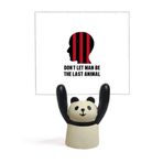 Dont Let Man Be The Last Animal Memo Holder Karikatür Hayvan Panda Standı Dekorasyon