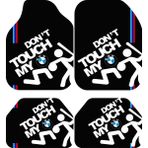 Don't Touch My Bmw Dekor Oto Paspas Takımı Tüm Modellere Uyumlu Makinede Yıkanabilir Universal Kalıp - Renkli