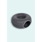 Donut Kedi Tüneli / Donut Kedi Yatağı - Koyu Gri - 60 CM - Large