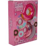 Donut Şekilli 2 Katlı Oyuncak Makyaj Güzellik Seti - Pembe