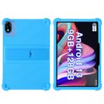 Doogee U10 25,7 cm (10,1 inç) Android için koruyucu kılıf, darbeye dayanıklı silikon kılıf, ince ve uzun ömürlü kılıf, su geçirmez, çizilmez, açık mavi