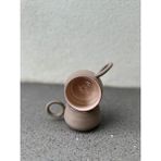 Dook Home El Yapımı Stoneware Çamur Olin Fincan, Türk Kahvesi Fincanı - Gri