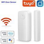 Doomun Tuya WiFi Akıllı Kapı Sensörleri Akıllı Ev Bağlantı Ekipmanları Akıllı Ev Cihazları Kablosuz Ses Görüntüleme APP Görüntüle İşlevleri Alexa Home ile Uyumlu Hırsız Alarm Sensörleri