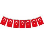 Doop Orta Ipli Kağıt Türk Bayrağı - 40 Adet - 13 x 8cm