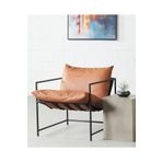 Dopa Sller Modern Tasarım Berjer Metal Iskeletli Portatif Berjer Flok Kumaş Döşeme Salon Dizayn